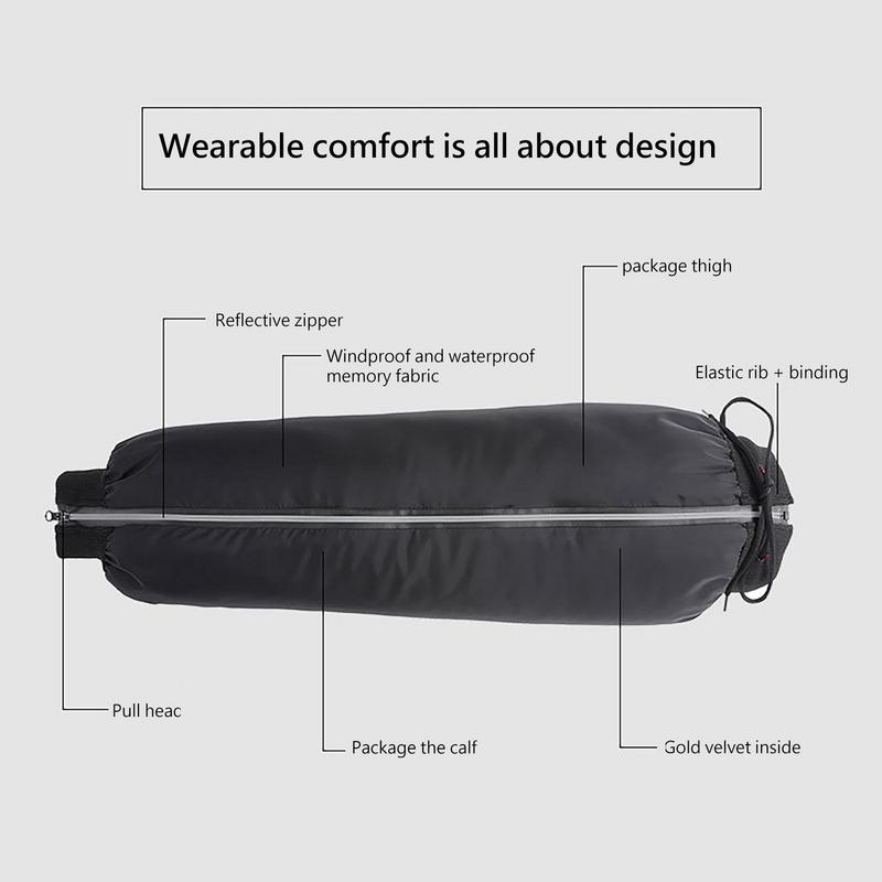 Thickened Riding Knee Pads Knee Pads For Cycling Winter Down Knee Guards With Legs Easy To Wear Winter Warming Accessories