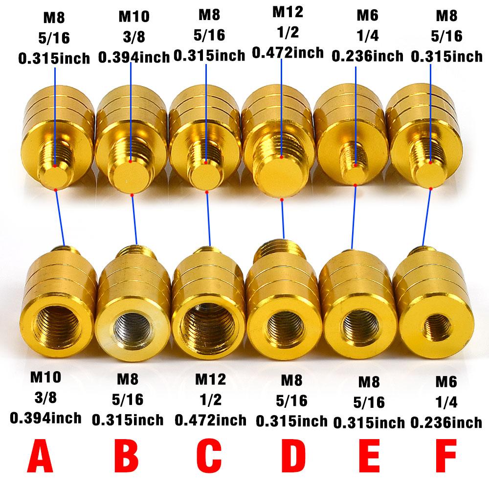 MNFT 2Pcs Fishing Landing Net Head Connector M6/M8/M10/M12 Adapter Converter Mount Screw for Fish Net with Pole Handle