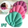2Pcs With Suction Cup Bathtub Pillow Portable Fan-shaped Inflatable Cushion  Bathroom