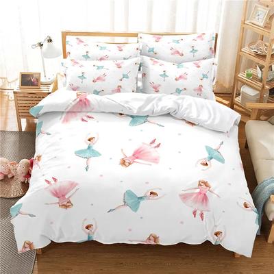 Rosa Prinzessinnen-Stil Bettdecken und Bettwäsche-Sets Bettbezug Kissenbezüge Heimtextilien Bettwäsche Einzel Doppel Housse De Couette Einzel
