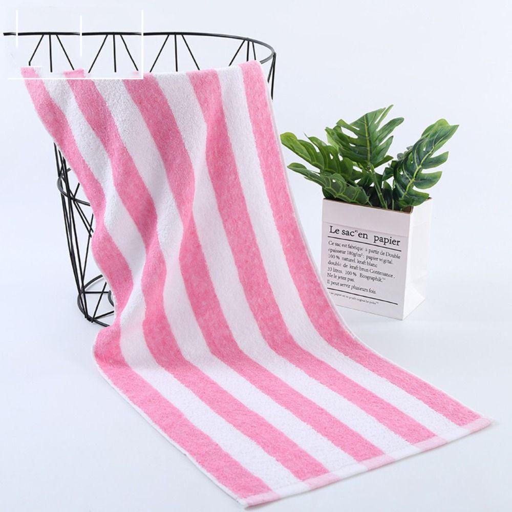 Striped Gym Towel Cotton Beach Towel Camping Sports Bath Towel