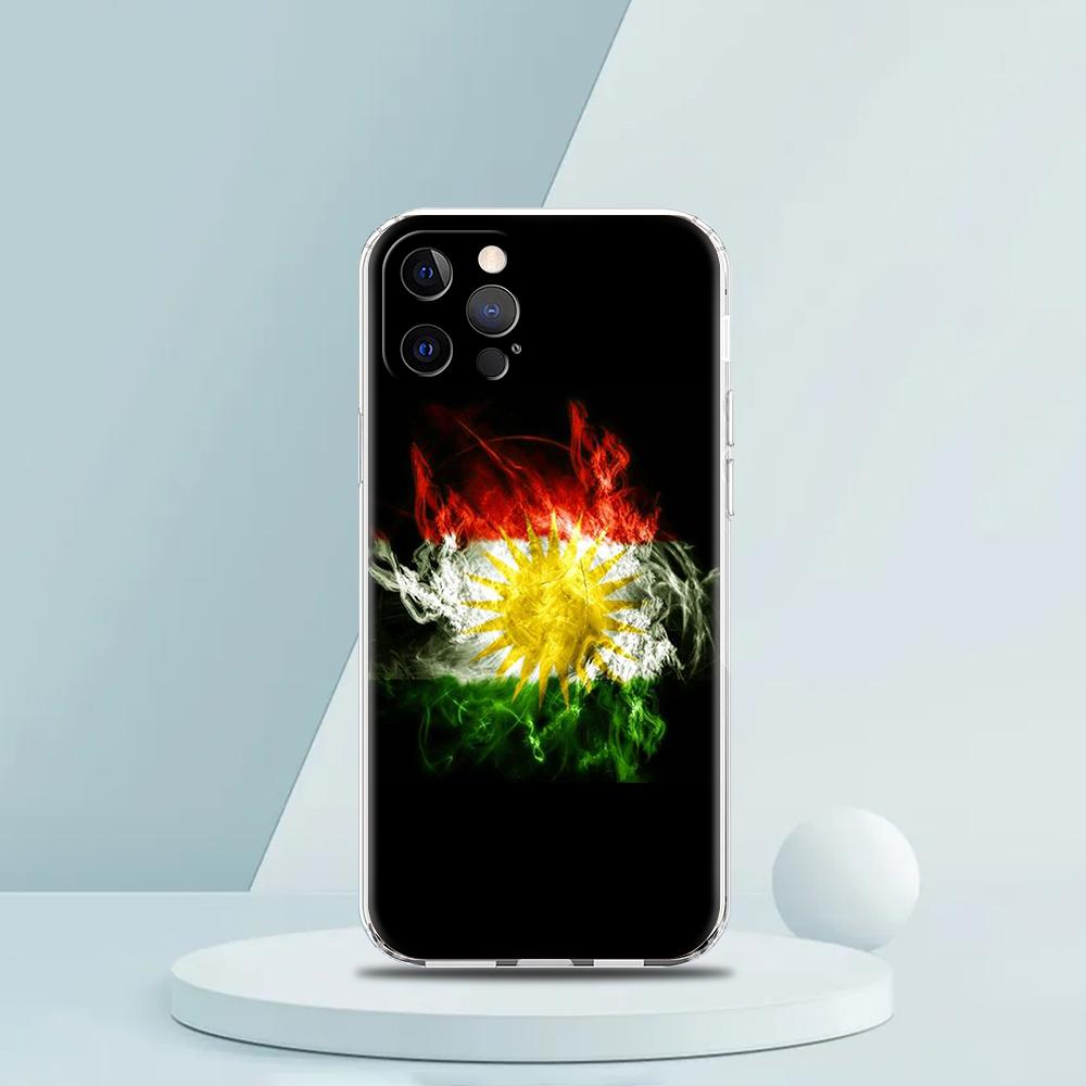 K-Kurdistan Flag Phone Case for iPhone 16 15 14 13 12 Pro Max Transparent Soft for iPhone 11 Pro Max 7 8 Plus XS XR Shell Capas