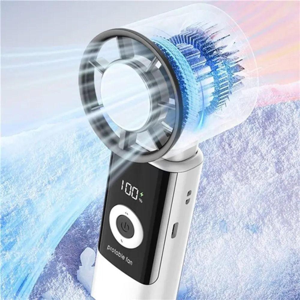Adjustable Mini Electric Fan Digital Display Personal Cooling Fan Outdoor Use
