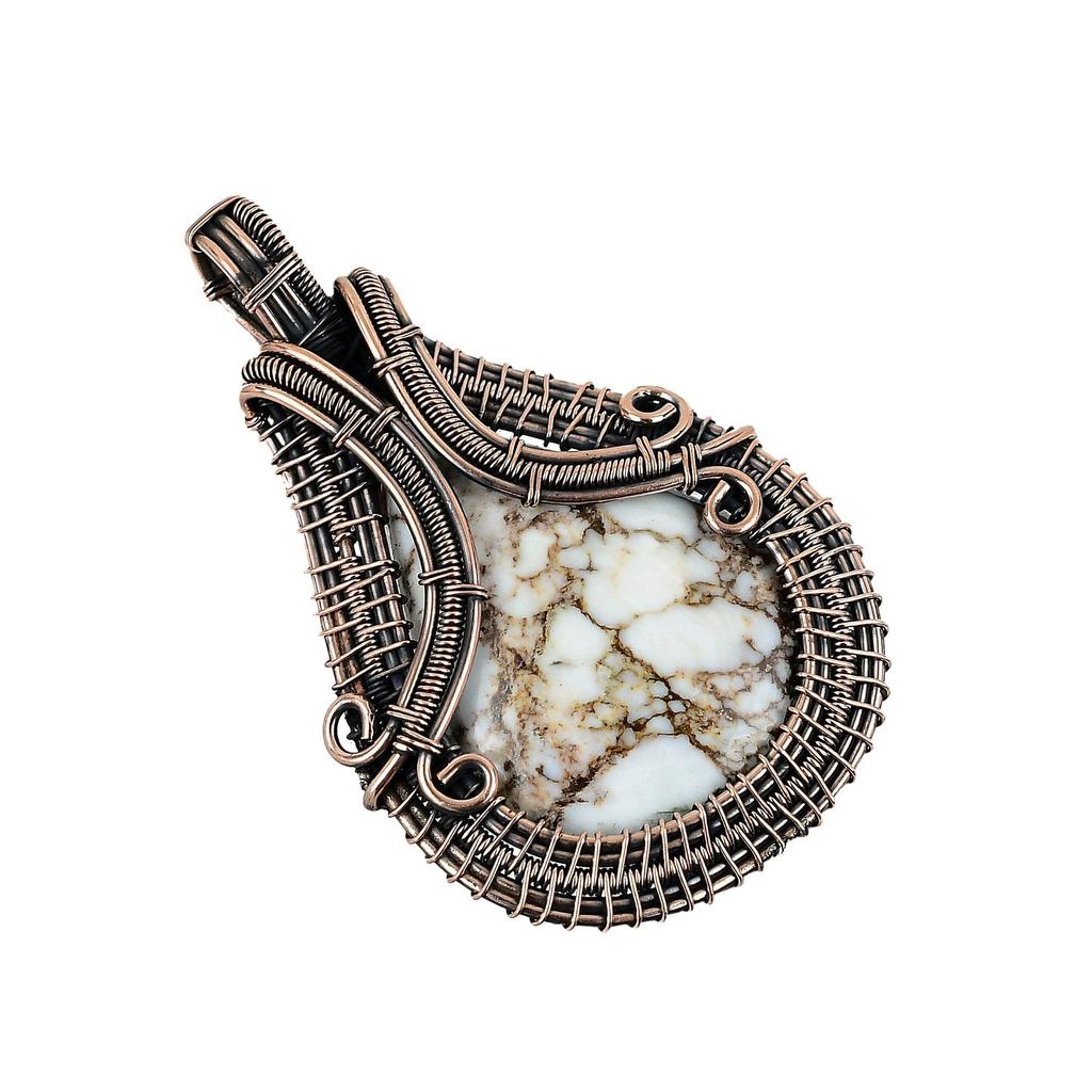 Wild Horse Pendant Gemstone Jewelry, 999 Copper Wire Wrapped Handmade Pendant, Latest Design Jewelry