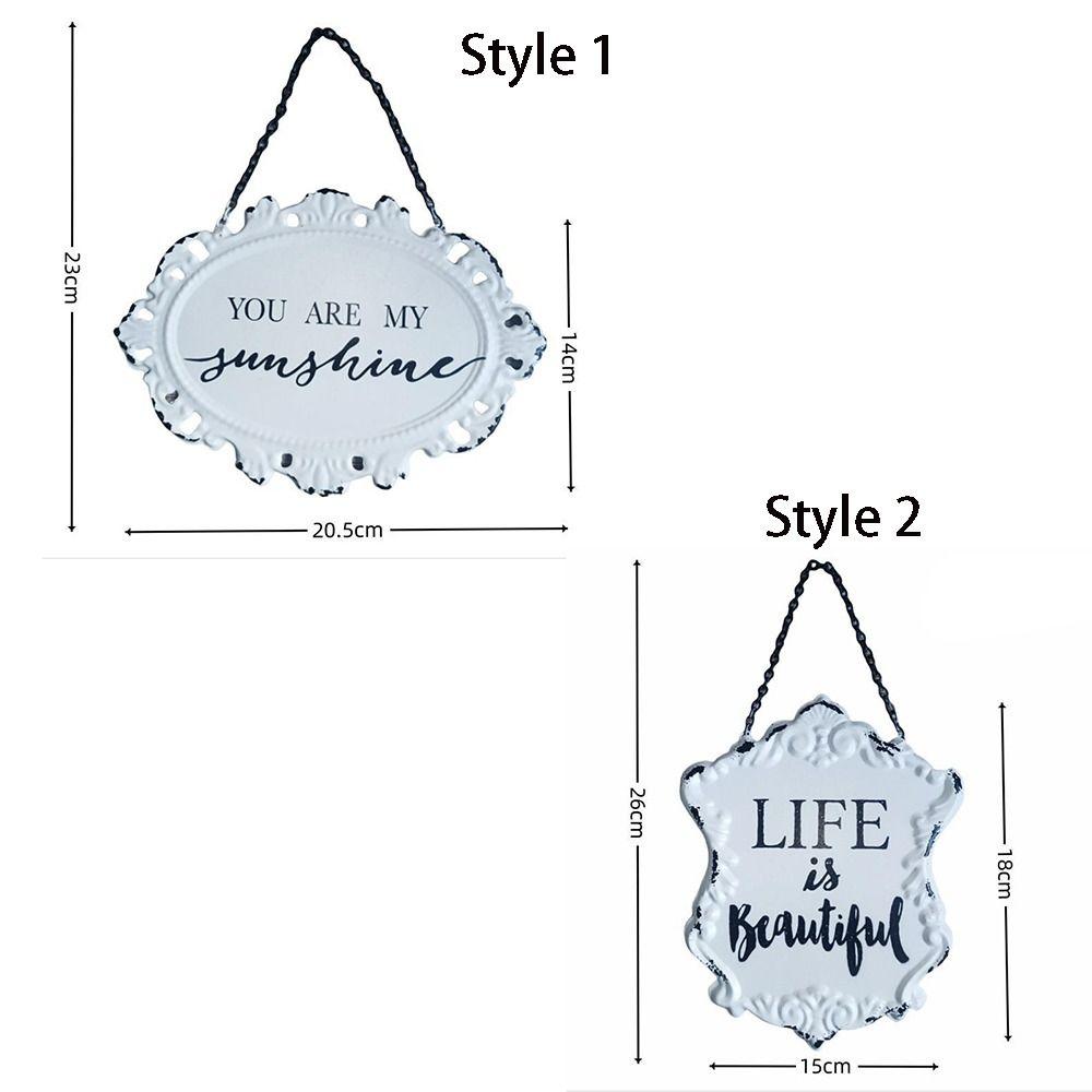 Iron Wall Hanging Retro Wall Decoration Pendant Doorplate Decoration Hanging  Shop