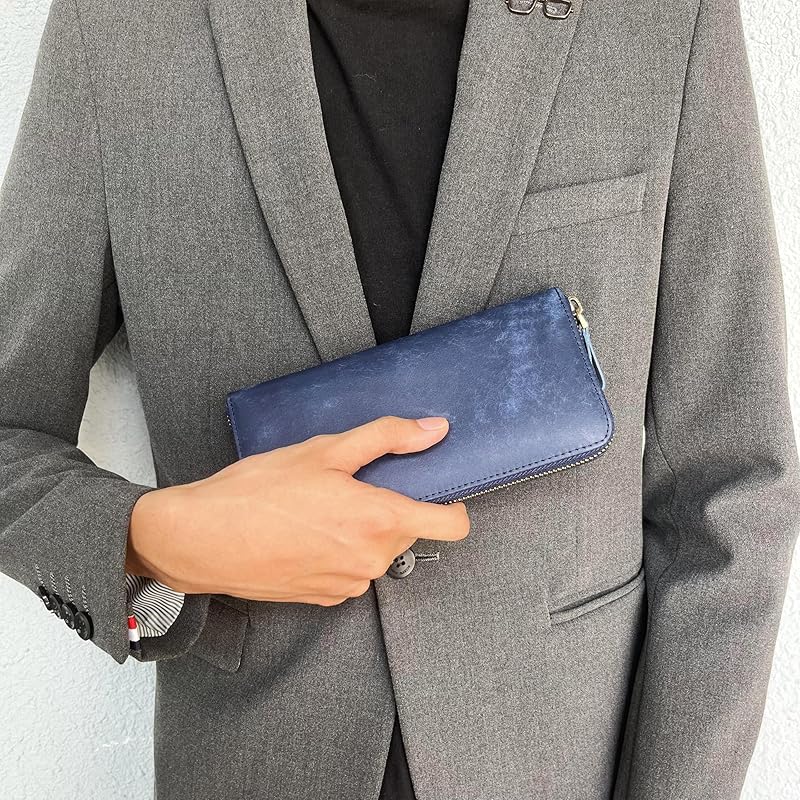 [jxleichi] wallet men's long wallet large capacity Life genuine leather YKK zipper Made by top wallet craftsmen ladies wallet wallet cowhide coin