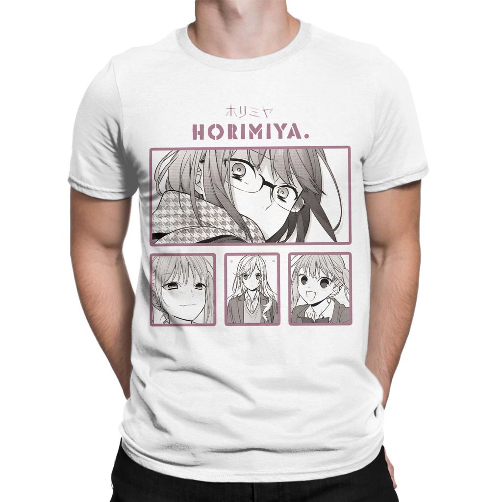 Unisex T-Shirts Hhorimiya Lässige Baumwoll-T-Shirts Kurzarm-T-Shirts Rundhals Kleidung Druck