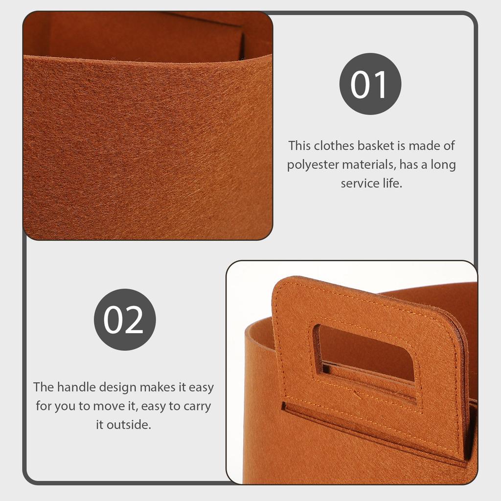Foldable Dirty Clothes Storage Basket Polyester Laundry Hamper Laundry Basket Organizer Handle Lightweight Bedroom Bathroom Dorm