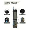 Green fishing rod bag, durable folding fishing gear handbag, multi-functional large-capacity high-quality fishing rod box.