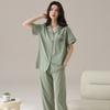 Pajamas Ladies Summer Cotton Short Sleeve Trousers Summer Women's Cotton Thin New Year's Half Sleeve Loungewear