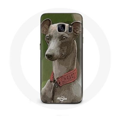 Coque - Samsung - Galaxy S7 - Souple - Lévrier Greyhound - Gris