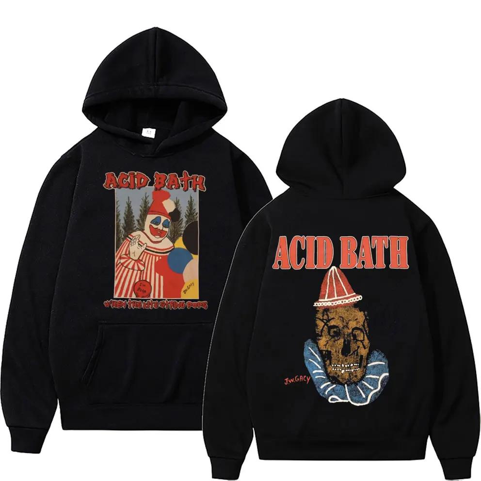 

Acid Bath When The Kite String Pops Худі з Графічним Принтом Альбому Чоловіки Жінки Фліс Бавовняна Толстовка Чоловічі Готичні Оверсайз Худі M чорний
