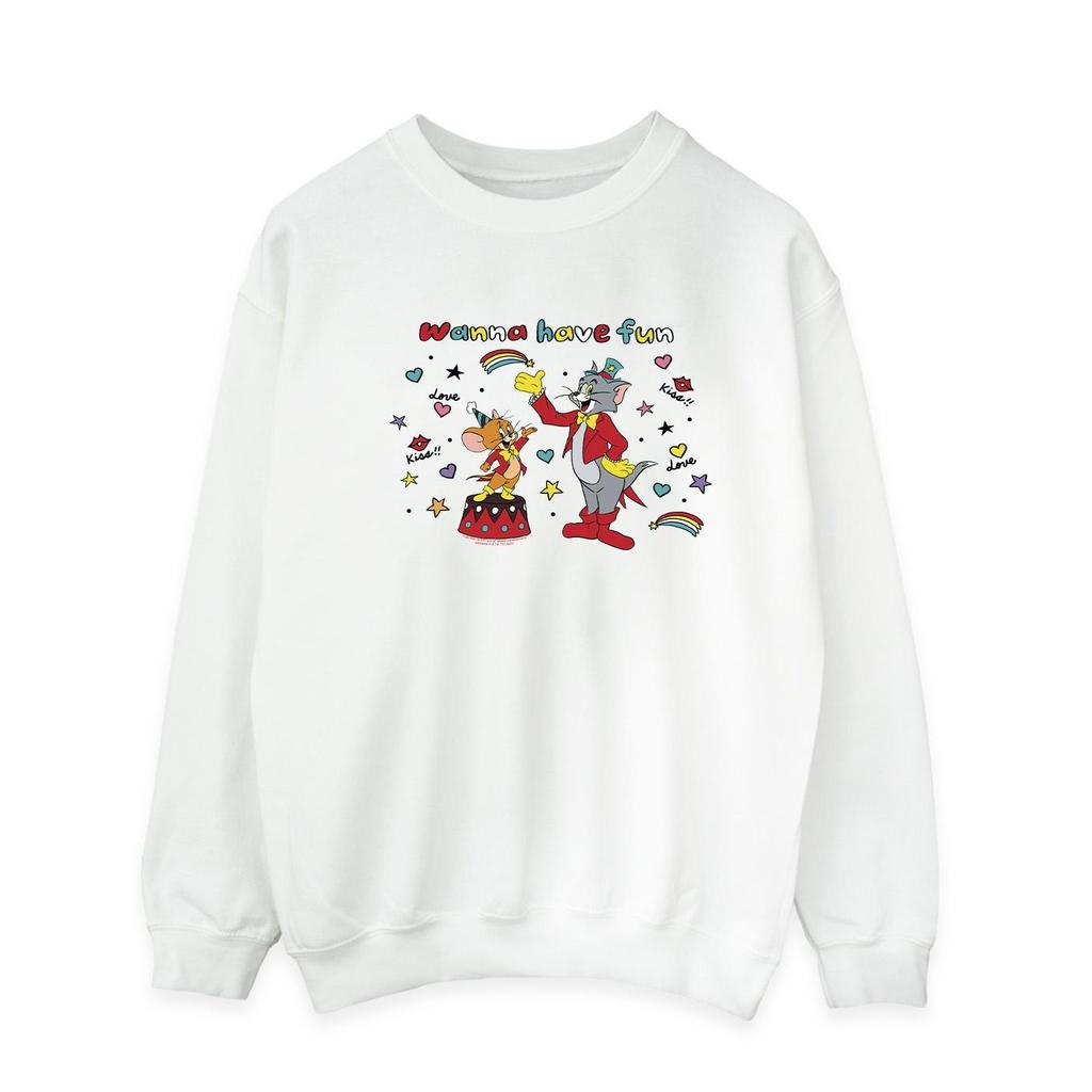 Tom And Jerry Mens Wanna Have Fun Sweatshirt
