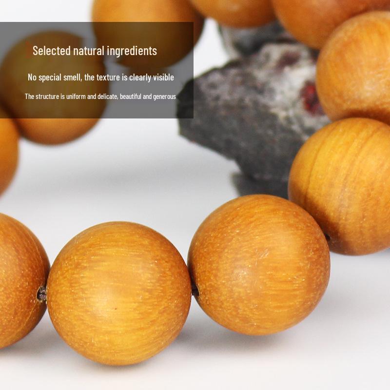 New Mountain Sandalwood Beads: High-Density, Naturally Scented Hand String Bracelet for Men and Women.