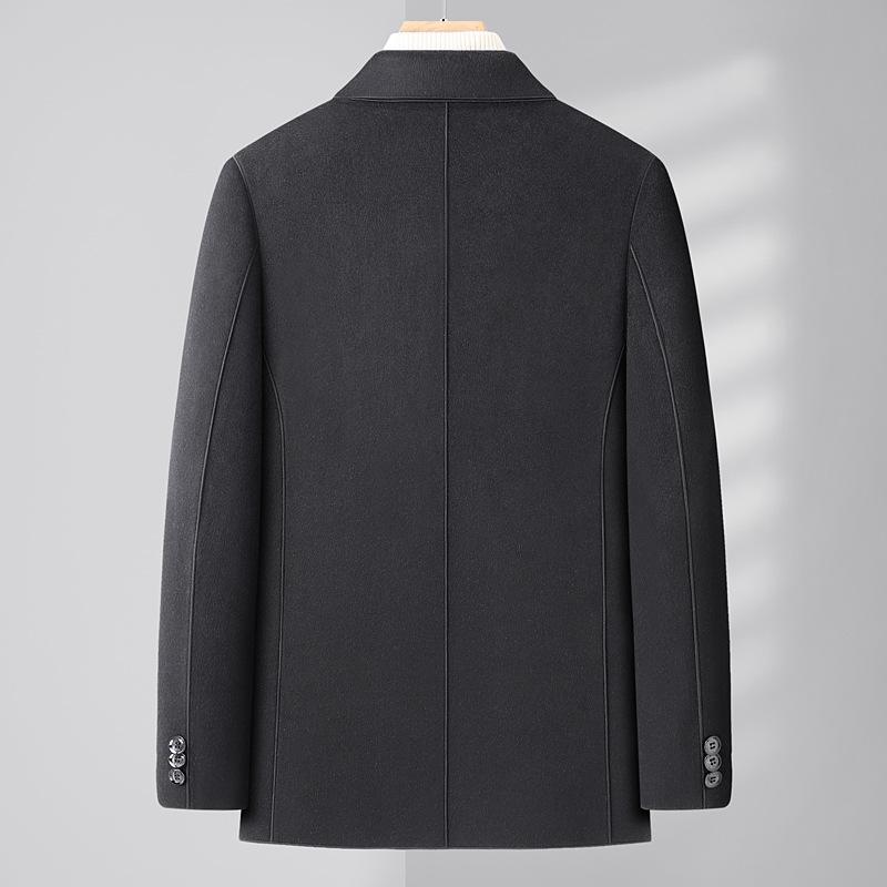Autumn and Winter New Wool Suit Hand-sewn Double-sided Woolen Suit Men's Slim Suit Wool Jacket Men's Clothing