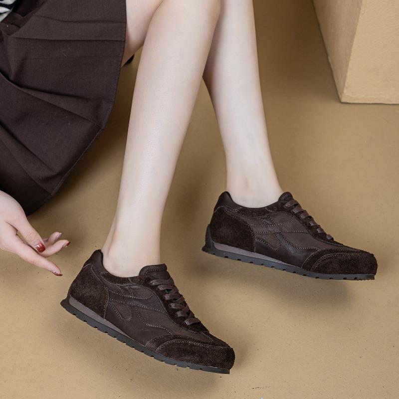 100% Genuine Leather Shoes Women Sneakers Soft Breathable Flat Casual Shoes Brand Ladies Cow Leather Shoes