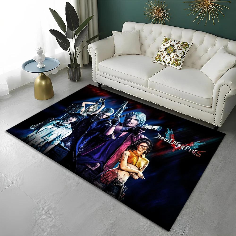 DMC Game D-Devil May Cry Gamer Carpet Rug for Home Living Room Bedroom Sofa Doormat Decor,kid play Area Rug Non-slip Floor Mat