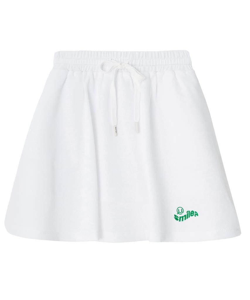 Mayol Smile Logo Pique Skirt_White
