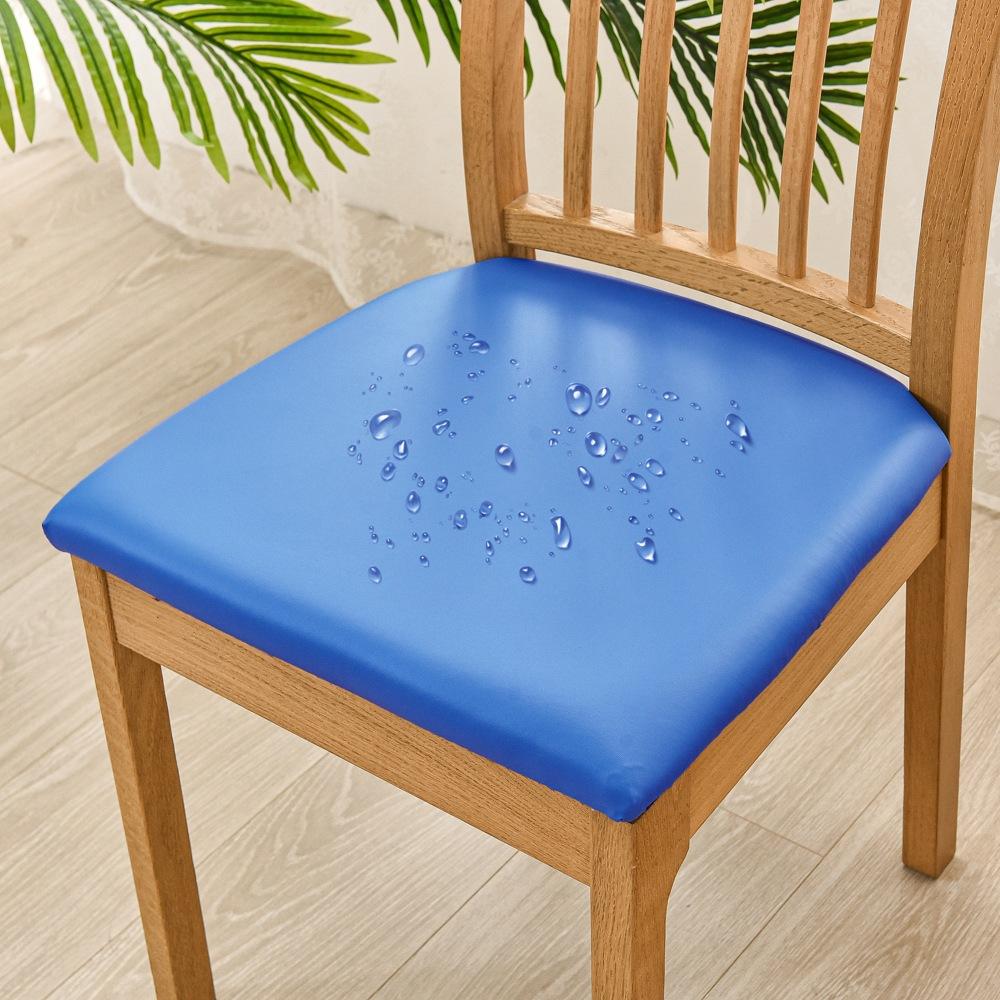 1Pc Pu Waterproof Leather Cushion  Chair Cover Chair Seat Cover El Chair Protection Cover Household Seat Cushion Cover