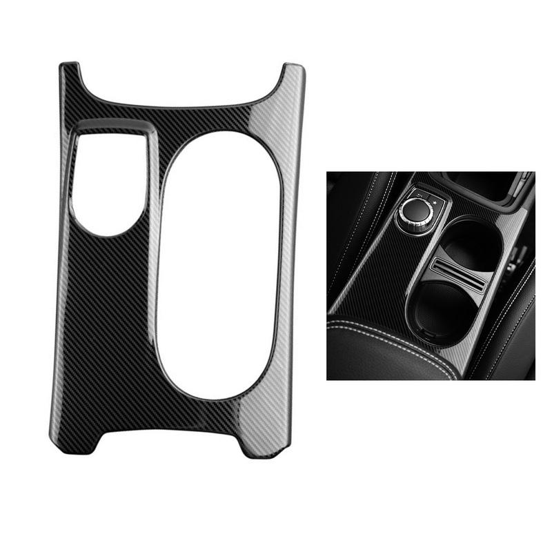 LHD Carbon Fiber Cup Holder Cover Trim For Mercedes A/GLA/CLA Class 2012-2018 Interior Accessories Automobiles Parts Plastic