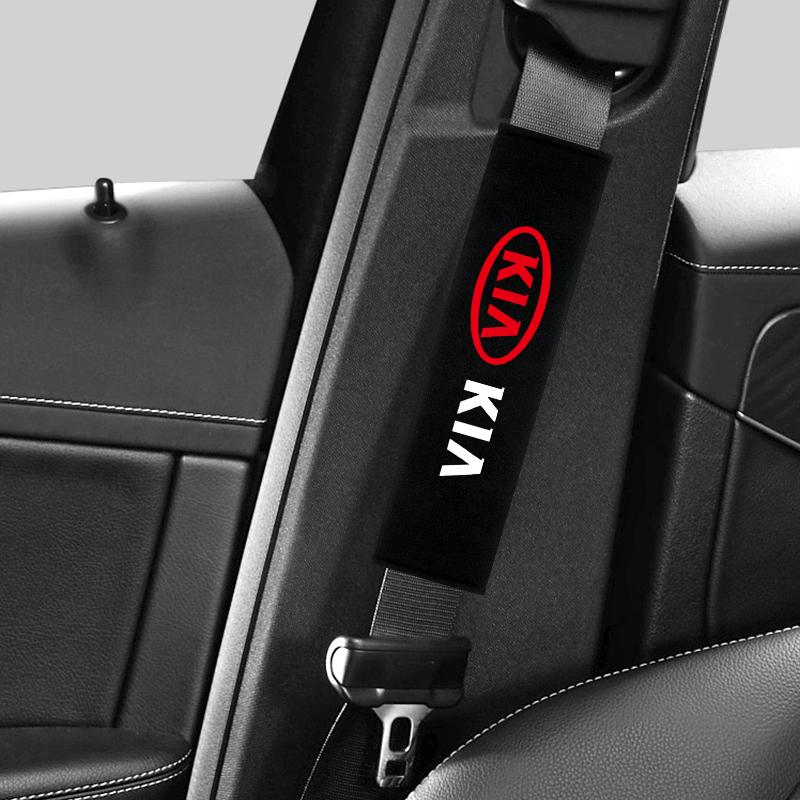 2pcs Auto Cotton Seat Belt Cover Case For Kia Rio Ceed Sportage Cerato Soul Sorento K2 K5 Picanto Optima Accessories