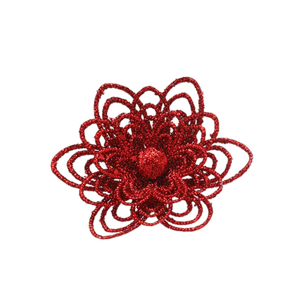 

3Pcs 10CM Artificial Flowers Christmas Tree Decoration Christmas Decoration for Home Decor New Year s 2025 Ornament Accessories 10PCS красный