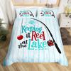 Homewish Rustic Lake House Duvet Cover Set For KidsWooden Plank Bedding SetFarmhouse Lodge Cabin Bed Set