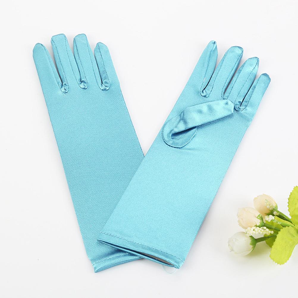 Little Girls Princess Gloves Satin Cloth Gloves Princess Dress Up Accessories