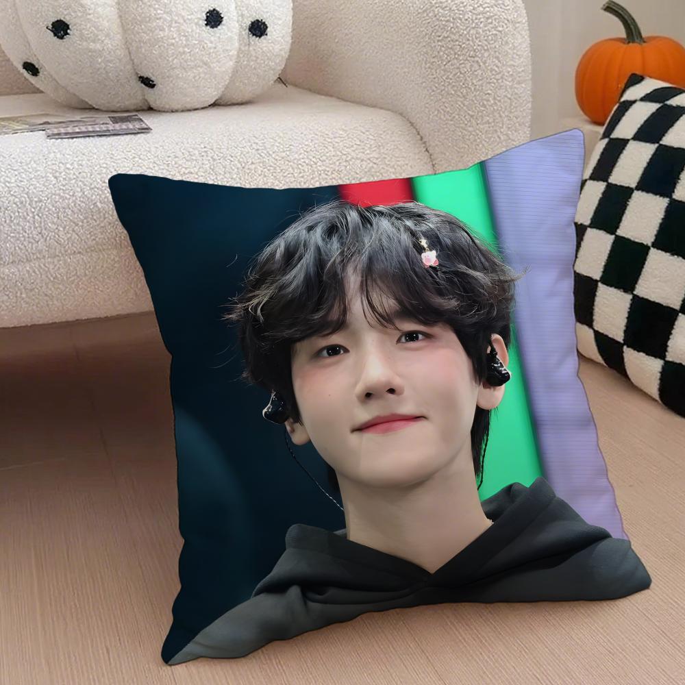 Classic Korean Handsome Singer BByun Baekhyun Cushion Cover Throw Pillow Cover Hidden Button Durable Polyester Chair Cushion