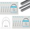 10 Packs=100Pcs Dental Orthodontic Arch Wires Stainless Steel Round Rectangular Type Natural Form Braces Wires For Teeth