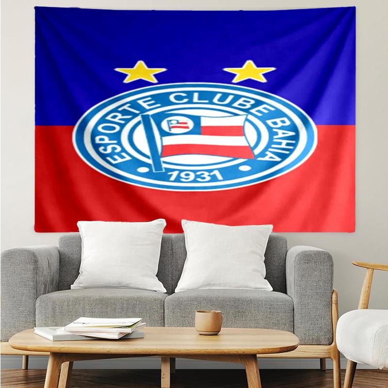 Ba-hia Sports Club Emblem Printed Printed Tapestry, for Bedroom,Livingroom, dormitory, Large Wall Decor, Fabric Decor Fan Birthday Gifts
