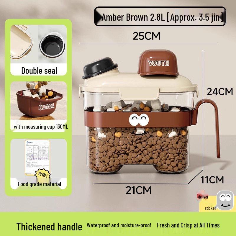 Rotatable Household Rice and Grain Storage Box: Insect & Moisture-Proof, Sealed, Compartmented Bucket