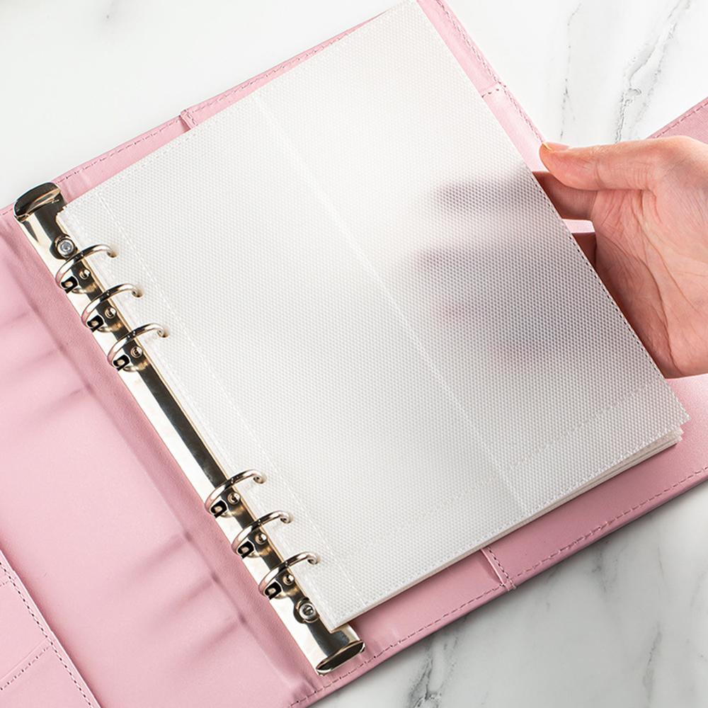 100 Envelopes Money Saving Challenge Budget Binder PU Leather Cover with Cash Envelope PVC Pocket