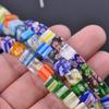 Cube Sauqre Shape Mixed Flower Patterns 6mm 8mm Millefiori Glass Loose Beads for DIY Crafts Jewelry Making Accessories Findings