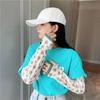Sun Protection Ice Silk Sleeve Fingerless Summer Arm Cover Sunscreen Long Arm Sleeves  Driving