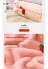 Women's Coral Fleece Strawberry Pajama Set - Cozy Warm Autumn/Winter Loungewear for Girls