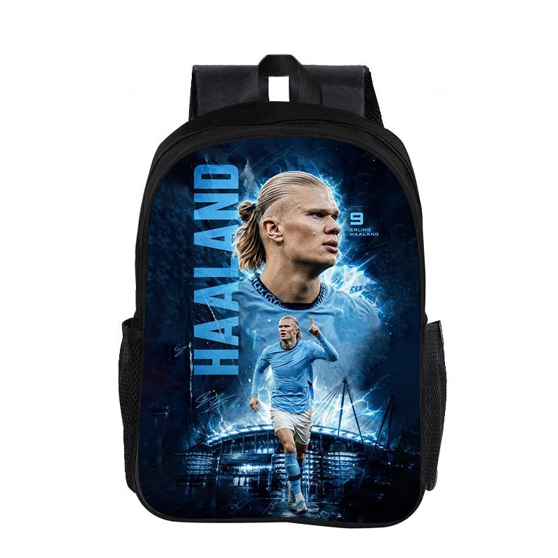 Haaland Schulrucksack Fußballstar Rucksack Kinder Buchertasche Rucksack Mode Schultasche Fußball Sportrucksack Kindergeschenk