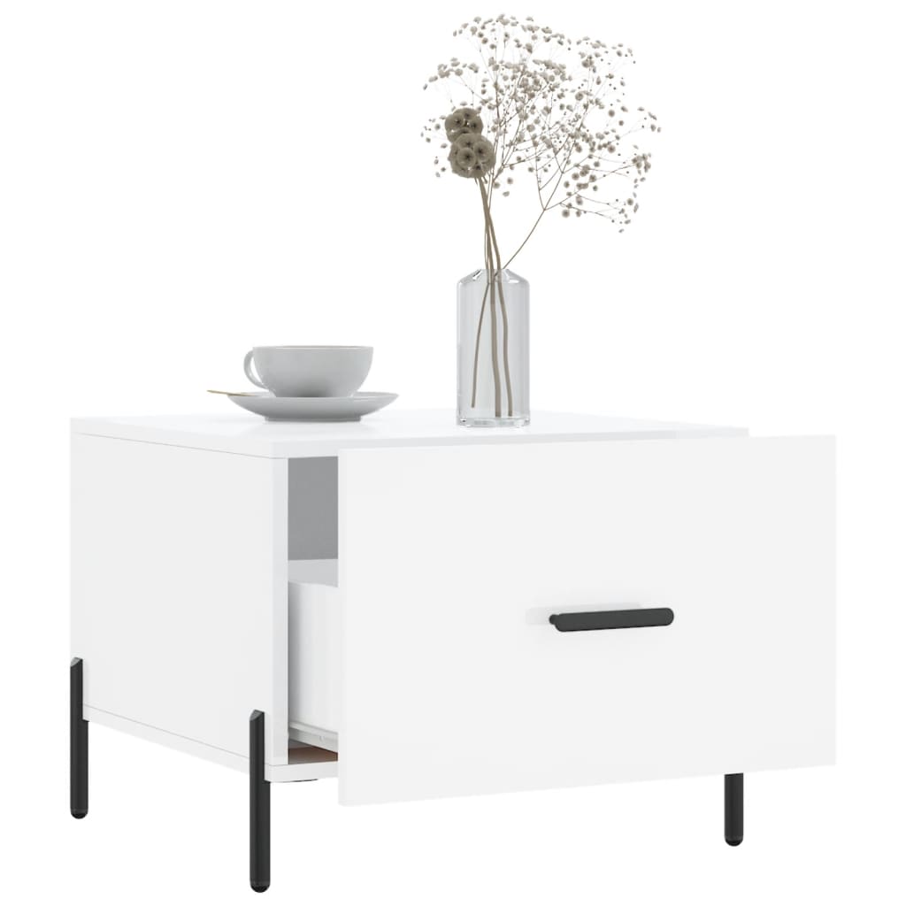 Coffee Tables 2 pcs. High Gloss White 50 x 50 x 40 cm Engineered Wood