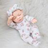 7 Inch Realistic Sleeping Baby Doll Soft Silicone Reborn Toy Infants 0-3 Years Soothing Cuddle Closed Eyes