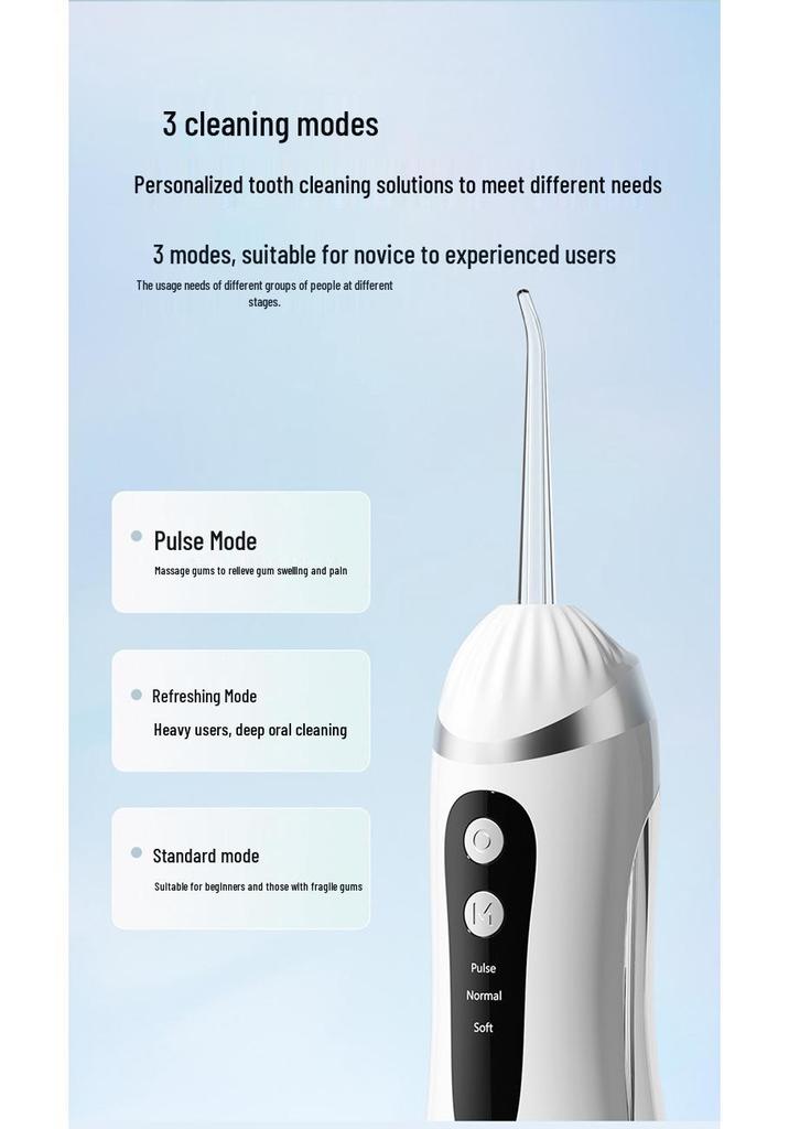 Portable Electric Water Flosser for Orthodontics & Gum Care - High Cleaning Power