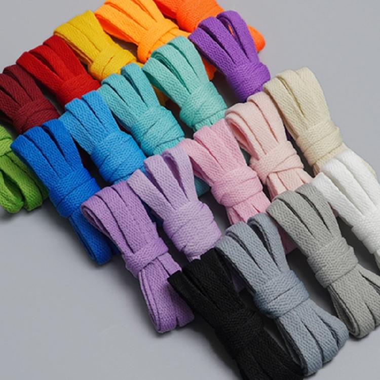 1 Pair Replacement Flat Colorful Sneaker Shoelaces 8mm Wide Athletic Running Shoes Laces for Trainers and Casual Wear