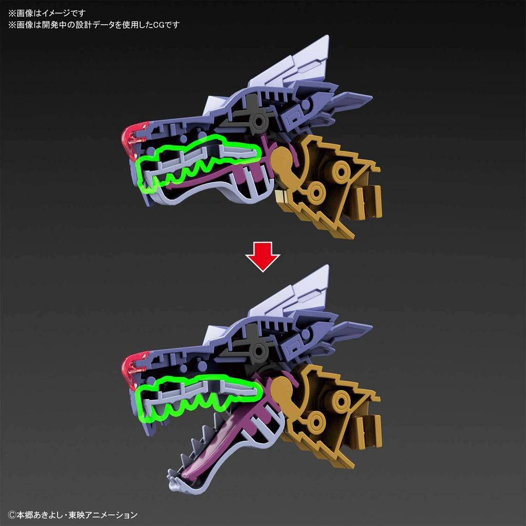 Standard Digimon Adventure Metal Garurumon plastic model Figure-rise (AMPLIFIED) Color-coded