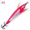 1Pcs Horizontal Octopus Cuttlefish Wood Shrimp Hard Bait Artificial Wobbler With 3D Glow Eyes Squid Jig Fishing Lure
