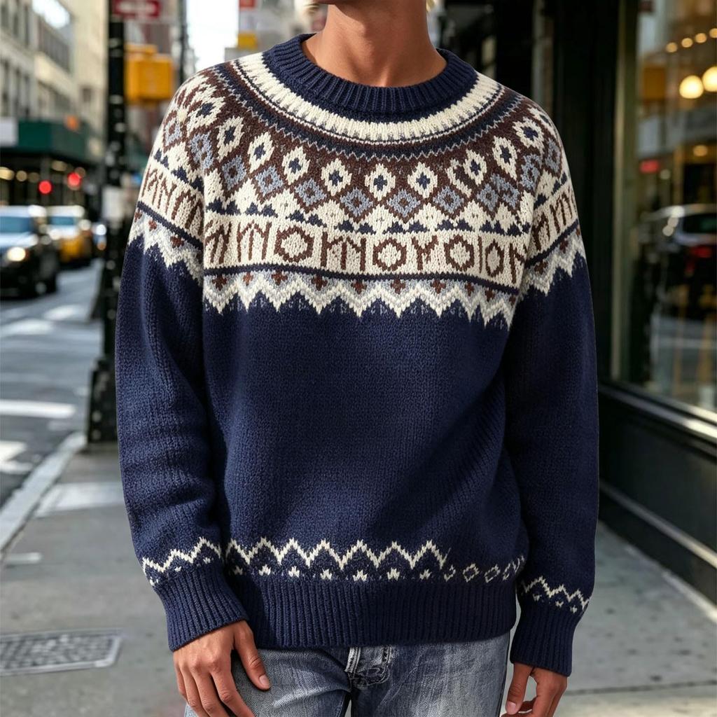 Cardigan a Maglia Retro da Donna Girocollo Vestibilità Larga Maglione per Uso Casual
