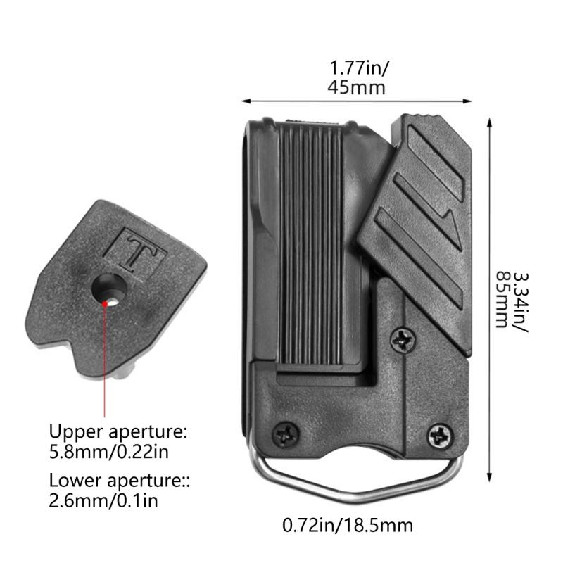 Universal Tape Measure Safety Clip With Detachable Carabiner Loop Measure Belt Attachments For Tool Belt Accessory