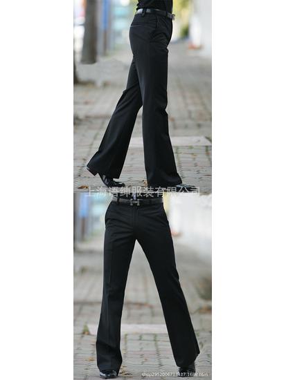 Men's British Fashion Flare Pants - Casual, Business, Iron-Free, Straight Wide-Leg, Korean Style Trousers.