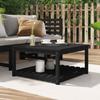 VidaXL Garden Table Black 82.5x82.5x45 Cm Solid Pine Wood 824145