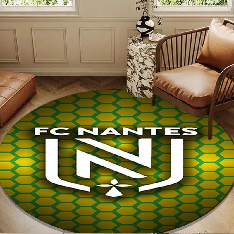 Fc Nantes Crest Design Round mat, Anti-slip Circle Carpet Chair rug For livingroom,Bedroom, doormat home decor Gift Christmas Gifts