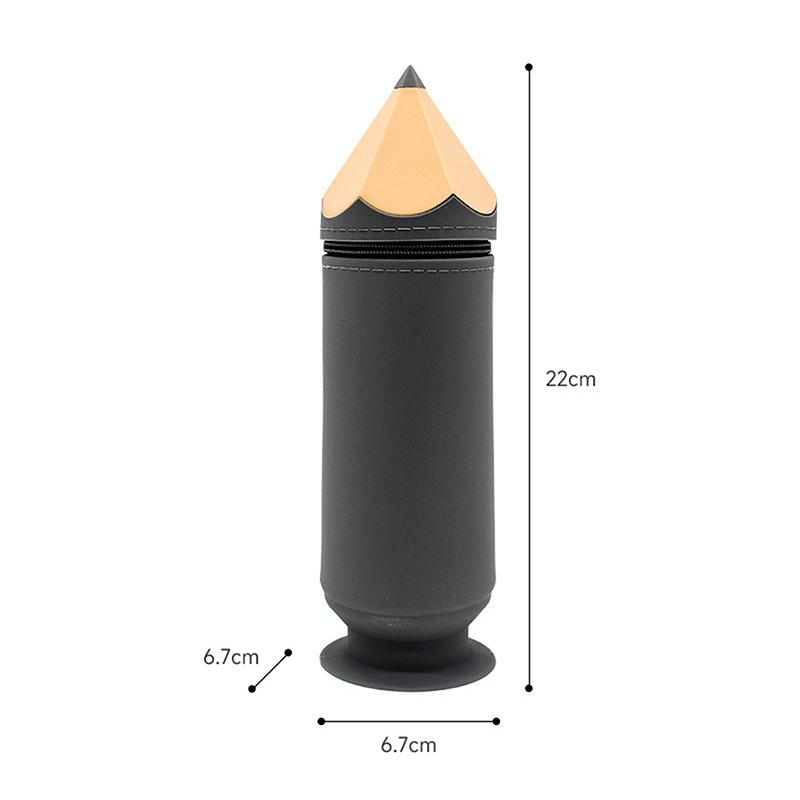 1Pcs Silicone Pencil Case Large Capacity Student Pen Pencil Bag Makeup Pocket Folding Pen Pouch Pencil Holder School Supplies