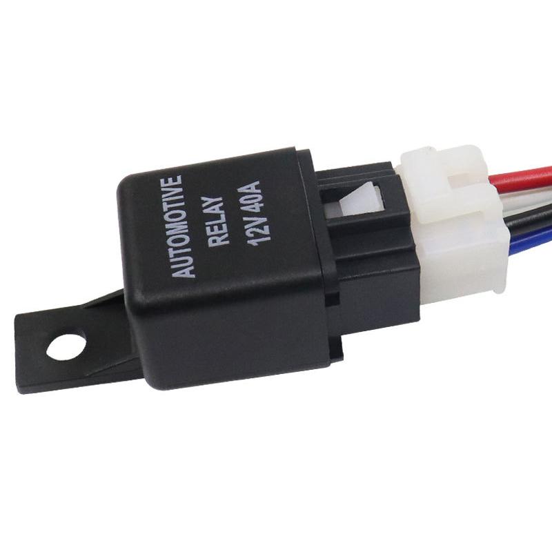 Automotive Relay 12V 4Pin Car Relay With Black Red Copper Terminal Auto Relay